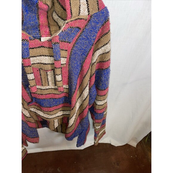 El Paso Saddle Blanket Co. Men’s Comfort Hoodie Size Large Blue Beige Colorblock - Picture 7 of 12